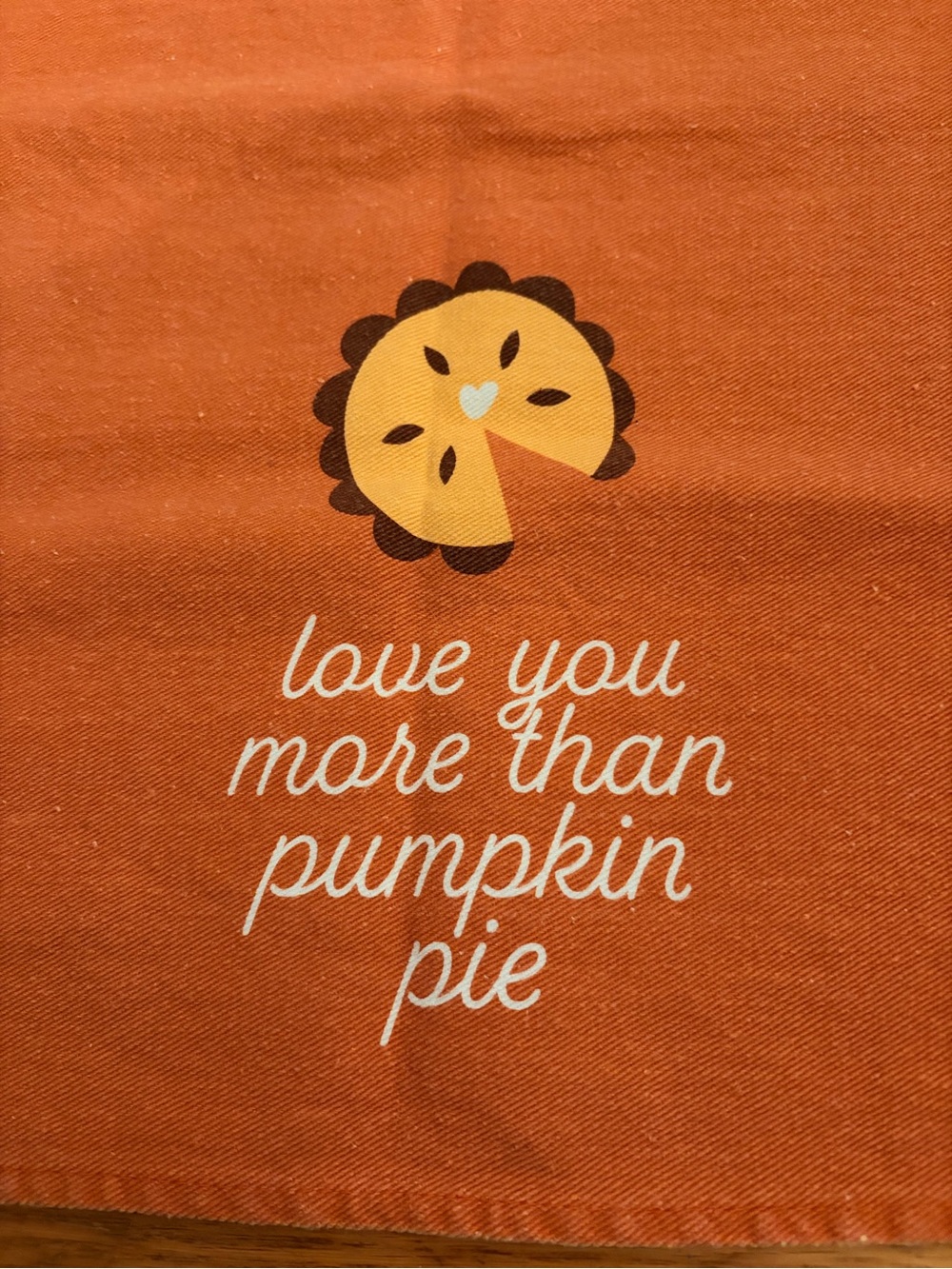 Pumpkin Pie themed Tea Towel